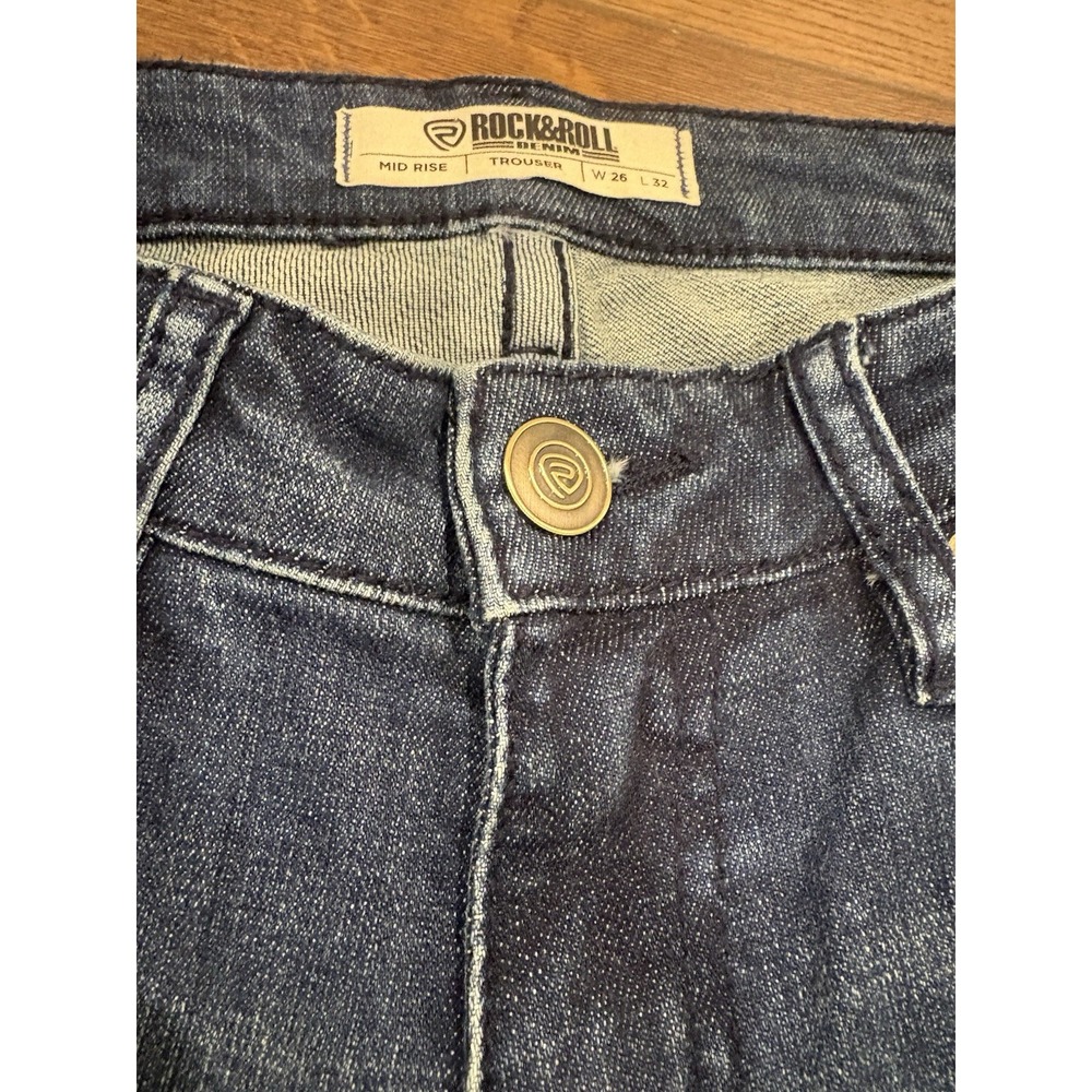 Women's Flare Jeans with Multicolor Chevron Design - Picture 12 of 16